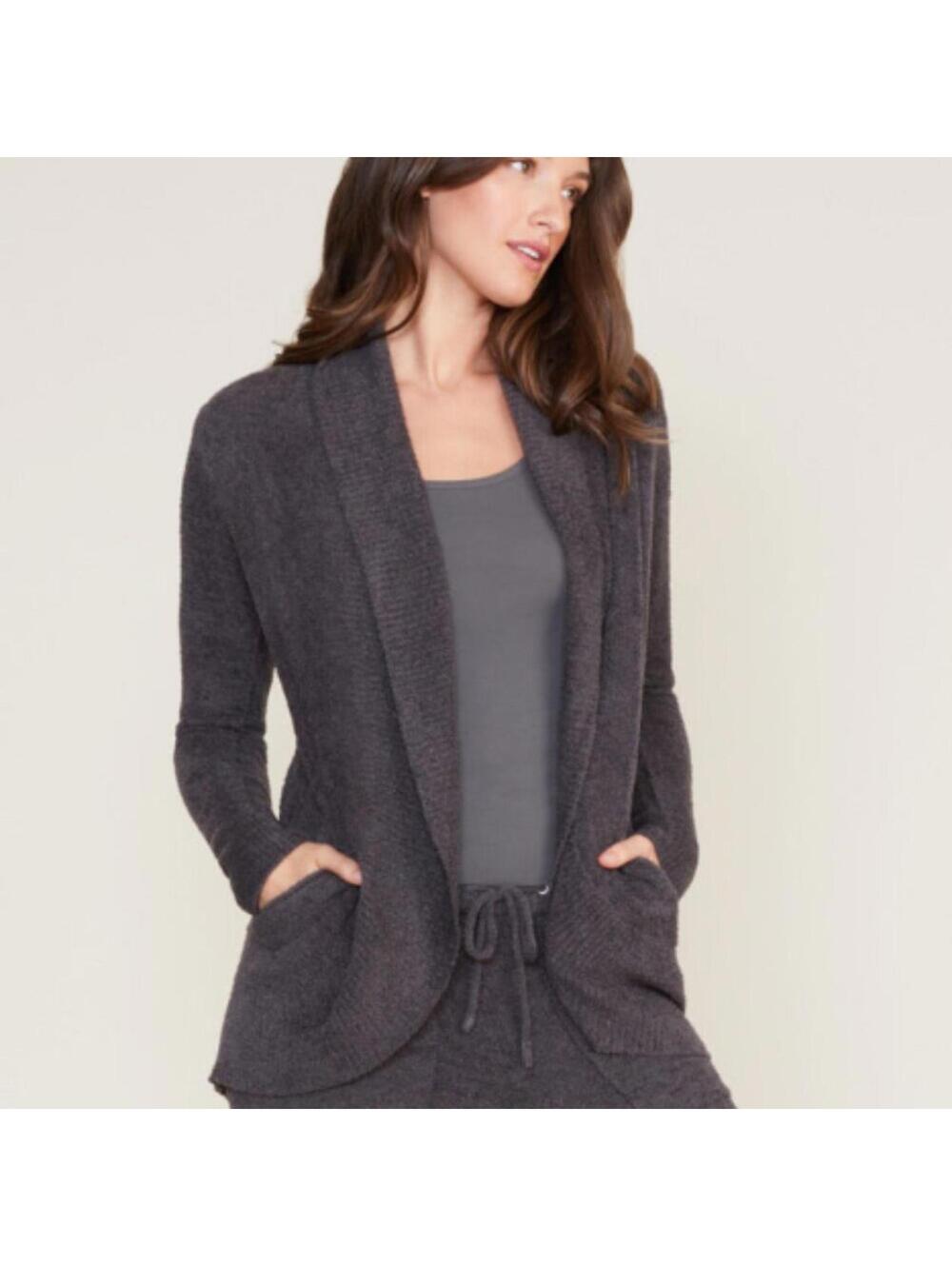 Barefoot Dreams CozyChic Lite Circle Cardigan, Women's Medium, Gray Blue
